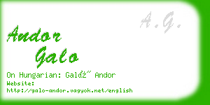 andor galo business card